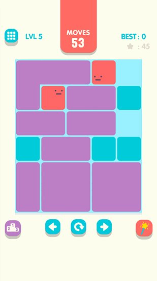 Gameplay of the Slide the block for Android phone or tablet.