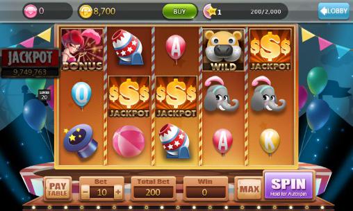 Gameplay of the Slot carnival for Android phone or tablet.