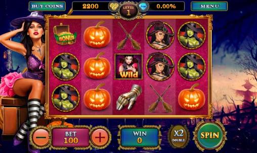 Gameplay of the Slots: Lucky witch for Android phone or tablet.