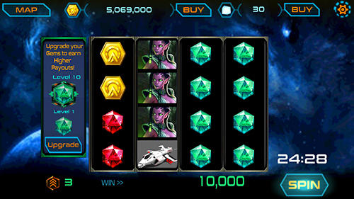 Gameplay of the Slots of war: Free slots for Android phone or tablet.