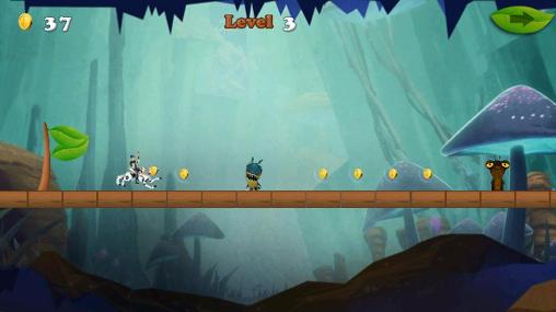 Gameplay of the Slugterra run for Android phone or tablet.