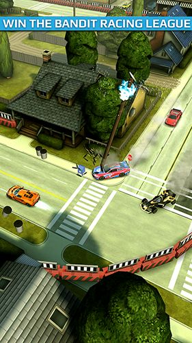 Gameplay of the Smash bandits racing for Android phone or tablet.