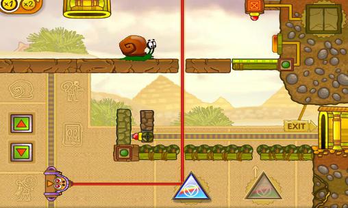 Gameplay of the Snail Bob 3: Egypt journey for Android phone or tablet.