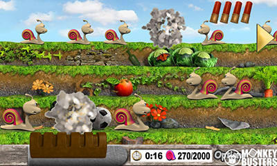 Gameplay of the Snail Buster for Android phone or tablet.