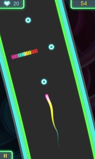 Gameplay of the Snaky lines for Android phone or tablet.