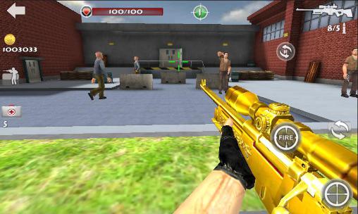 Gameplay of the Sniper shoot strike 3D for Android phone or tablet.