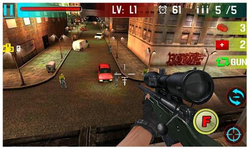Gameplay of the Sniper shoot war for Android phone or tablet.