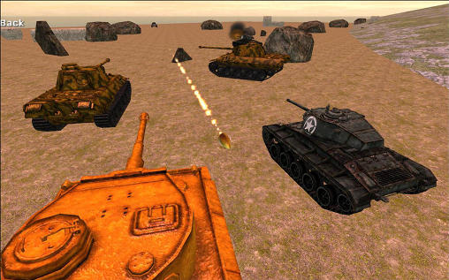 Gameplay of the Sniper tank battle for Android phone or tablet.