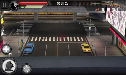 Gameplay of the Sniper traffic city for Android phone or tablet.