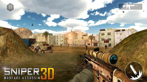 Gameplay of the Sniper warfare assassin 3D for Android phone or tablet.