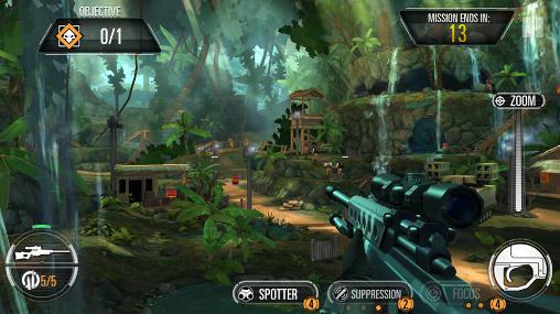 Gameplay of the Sniper X with Jason Statham for Android phone or tablet.