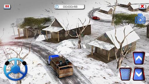 Gameplay of the Snow hill offroad 4x4 truck 3D for Android phone or tablet.