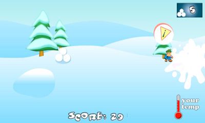Gameplay of the SnowBall Fight Winter Game HD for Android phone or tablet.