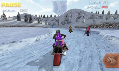 Gameplay of the Snowbike Racing for Android phone or tablet.