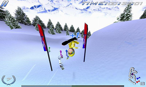 Snowboard racing ultimate - Android game screenshots.