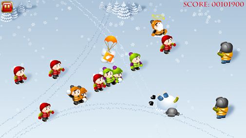 Gameplay of the Snowfighters for Android phone or tablet.