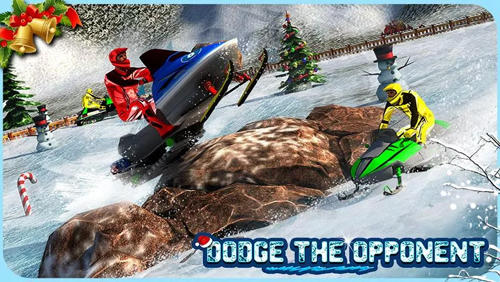 Snowmobile crash derby 3D - Android game screenshots.