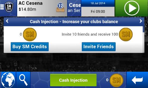 Gameplay of the Soccer manager 2015 for Android phone or tablet.