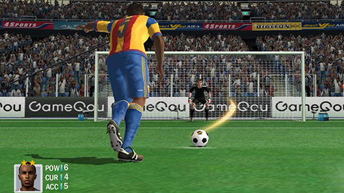 Gameplay of the Soccer shootout for Android phone or tablet.