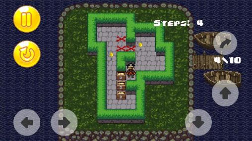 Gameplay of the Sokoban of pirate for Android phone or tablet.