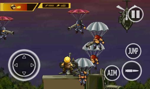 Gameplay of the Soldiers Rambo 3: Sky mission for Android phone or tablet.