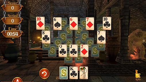 Gameplay of the Solitaire dungeon escape 2 for Android phone or tablet.