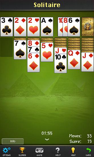 Gameplay of the Solitaire: Pharaoh for Android phone or tablet.