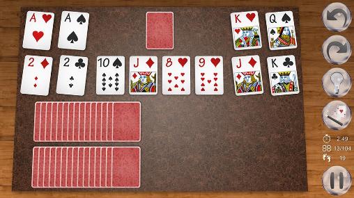 Gameplay of the Solitaire planet for Android phone or tablet.