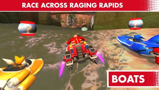 Gameplay of the Sonic & all stars racing: Transformed for Android phone or tablet.
