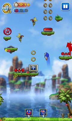 Gameplay of the Sonic Jump for Android phone or tablet.