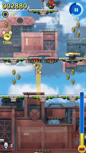 Gameplay of the Sonic jump: Fever for Android phone or tablet.