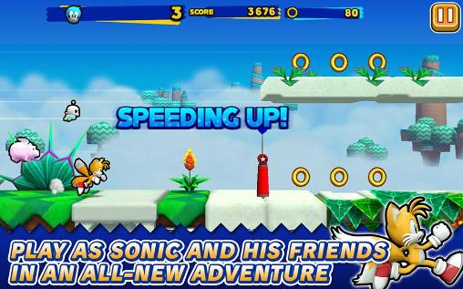 Gameplay of the Sonic: Runners for Android phone or tablet.