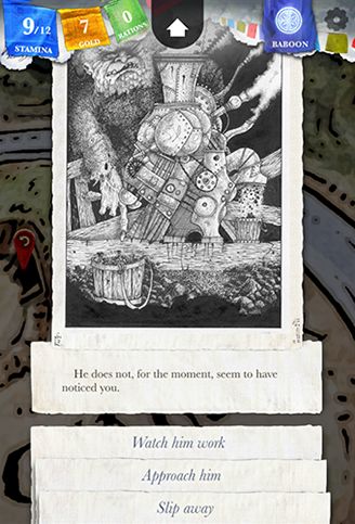 Gameplay of the Sorcery! for Android phone or tablet.