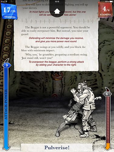 Gameplay of the Sorcery! 2 for Android phone or tablet.