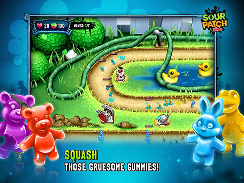 Gameplay of the Sour patch kids: Candy defense for Android phone or tablet.