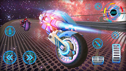 Space bike galaxy race - Android game screenshots.