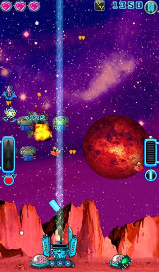 Gameplay of the Space brain defence for Android phone or tablet.