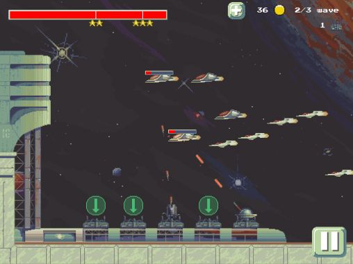 Gameplay of the Space defense TD for Android phone or tablet.