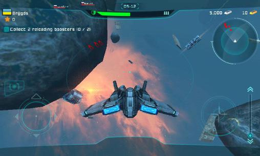 Gameplay of the Space jet for Android phone or tablet.