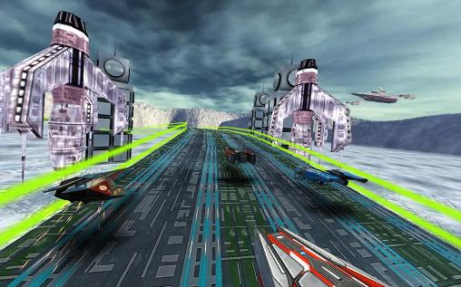 Gameplay of the Space race 3D for Android phone or tablet.