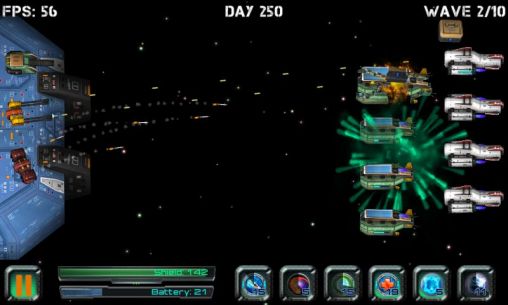 Gameplay of the Space station defender 3D for Android phone or tablet.