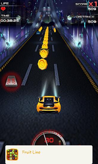 Gameplay of the Speed city night car 3D for Android phone or tablet.
