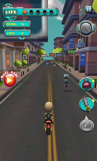 Gameplay of the Speed moto: Turbo racing for Android phone or tablet.