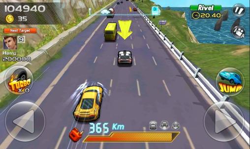 Gameplay of the Speed racing for Android phone or tablet.