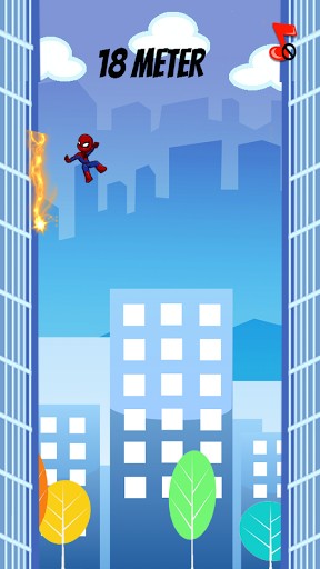 Gameplay of the Spider jump man. Jumping spider for Android phone or tablet.
