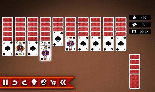 Gameplay of the Spider solitaire 2 for Android phone or tablet.