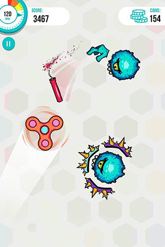 Spinners vs. monsters - Android game screenshots.