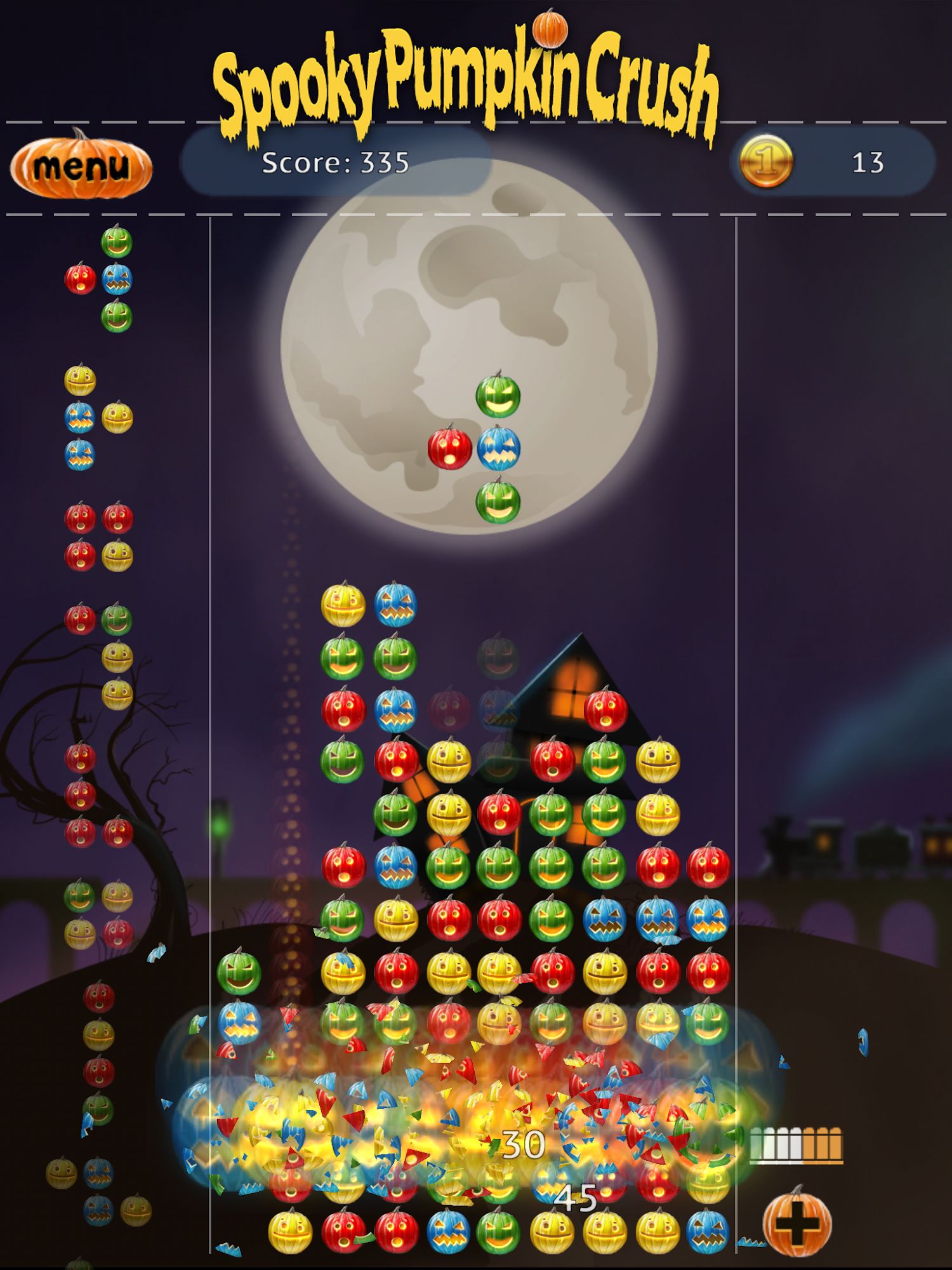 Spooky House ® Pumpkin Crush - Android game screenshots.