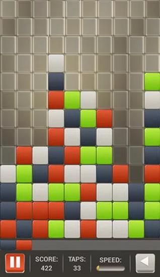 Gameplay of the Square smash: Reverse blocks for Android phone or tablet.