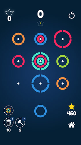 Stackz: Put the rings on. Color puzzle - Android game screenshots.